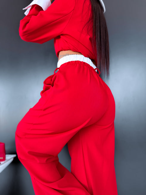 "WHITE LINE" Klasiskās bikses - SARKANAS