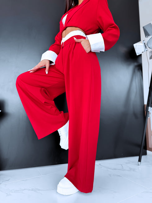 "WHITE LINE" Klasiskās bikses - SARKANAS