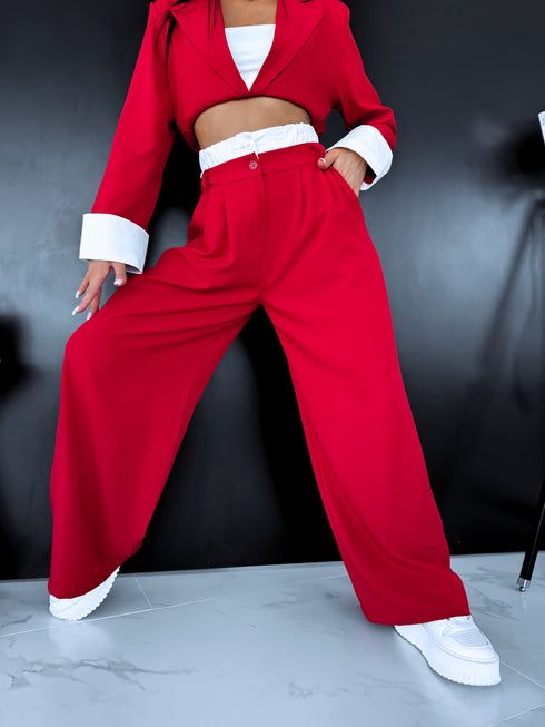 "WHITE LINE" Klasiskās bikses - SARKANAS