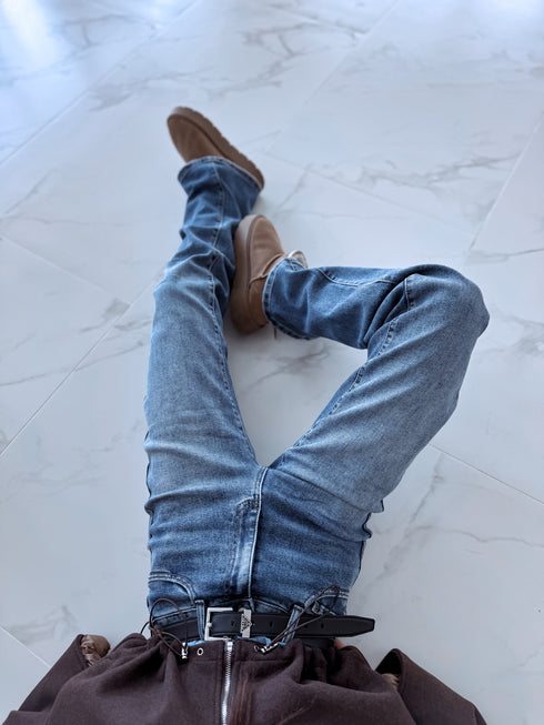 DARK BLUE denim pants "VITAMIN" T6270