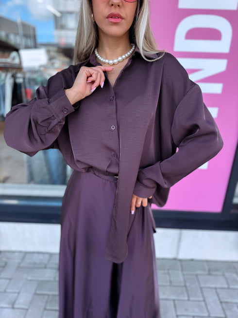 Blouse "FINAL" PF313 - EGGPLANT PURPLE