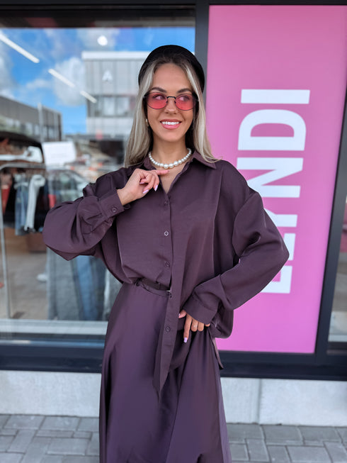 Blouse "FINAL" PF313 - EGGPLANT PURPLE