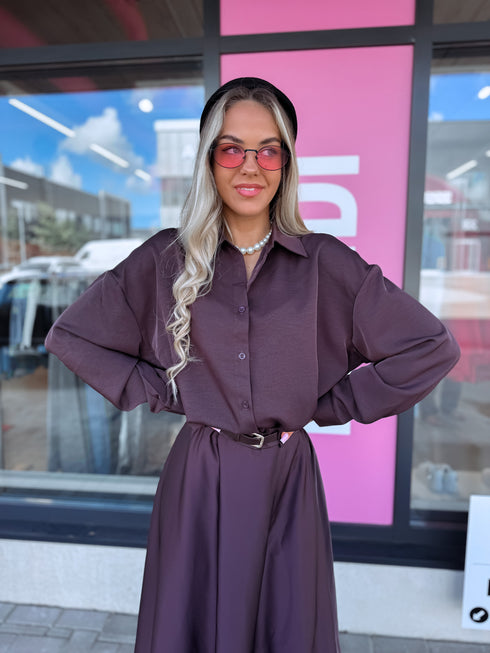 Blouse "FINAL" PF313 - EGGPLANT PURPLE