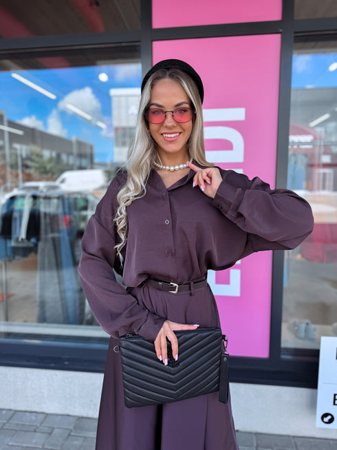 Blouse "FINAL" PF313 - EGGPLANT PURPLE