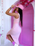 Fitted dress "DONNA VD81" - SOFT PINK