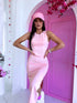 Fitted dress "DONNA VD81" - SOFT PINK