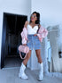 Denim skort "BONNY TR774" - BLUE PRE-ORDER