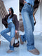 DARK BLUE denim pants "VITAMIN" T6270