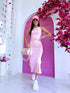 Fitted dress "DONNA VD81" - SOFT PINK