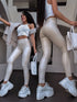"September" imitation leather leggings - LIGHT BEIGE VS18001-16