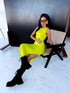 Fitted dress "DONNA VD81" - BRIGHT LIME