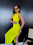 Fitted dress "DONNA VD81" - BRIGHT LIME