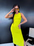 Fitted dress "DONNA VD81" - BRIGHT LIME