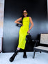 Fitted dress "DONNA VD81" - BRIGHT LIME