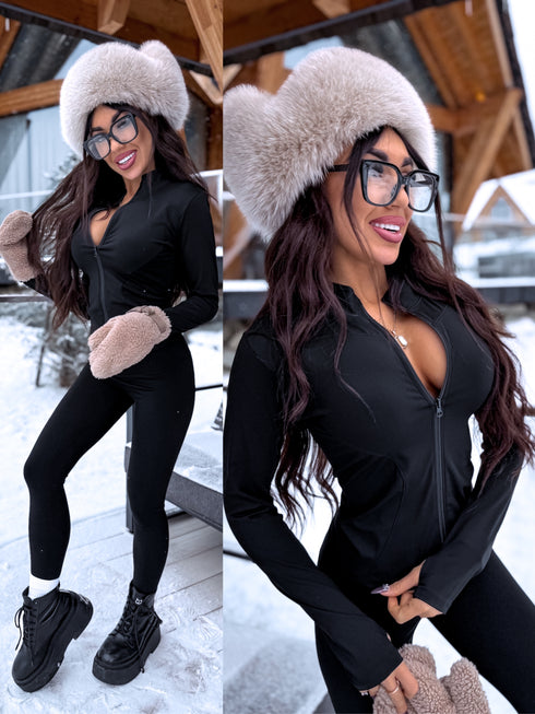 Elastic jacket "PILATES" - BLACK