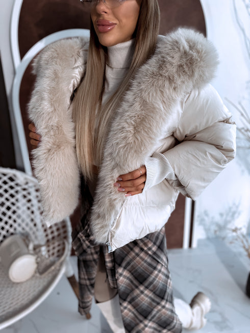 Куртка "IMPORTANT" FC7629 - СВЕТЛО-БЕЖЕВАЯ