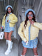Faux leather jacket "SILENT STORM" S-6202 - YELLOW
