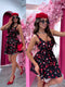 "CHERRY CODE 791" corset dress - BLACK