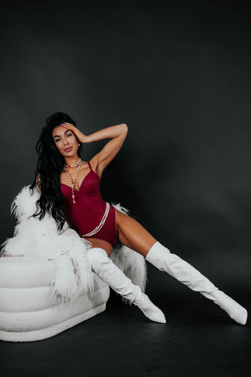 ELYNDI, корректирующее боди - бордовое ПРЕДЗАКАЗ