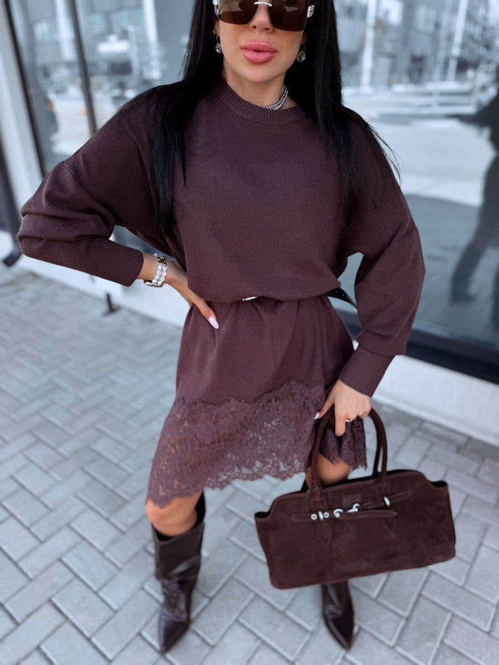 Adīta kleita "DINY" 26328 - CHOCO