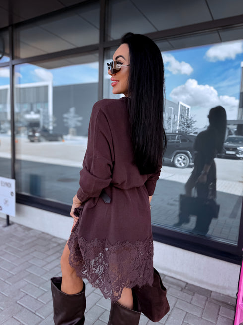 Megzta suknelė "DINY" 26328 - CHOCO