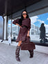 Megzta suknelė "DINY" 26328 - CHOCO