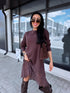 Megzta suknelė "DINY" 26328 - CHOCO