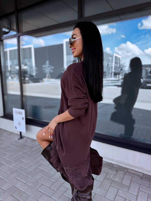 Megzta suknelė "DINY" 26328 - CHOCO