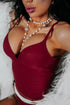 ELYNDI, string-style shaping bodysuit - burgundy