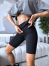 Deceptive shorts with EXTRA high waist - black