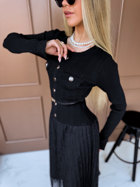 Kleita "RETRO CHIC HYY581" + josta - MELNA