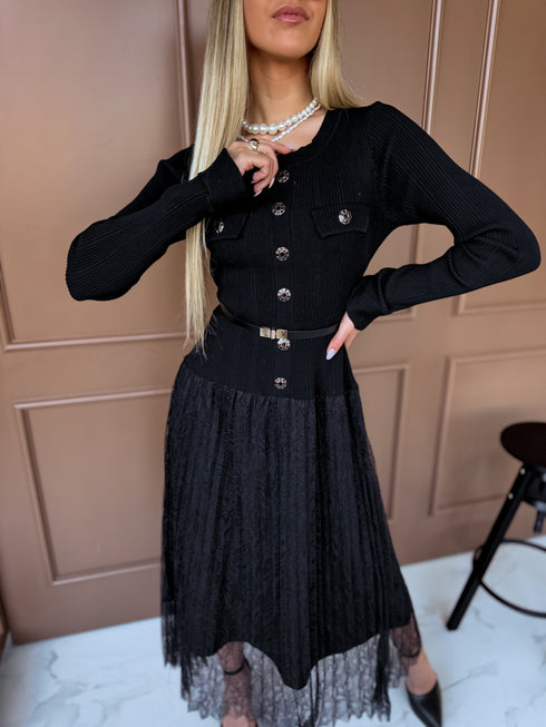 Kleita "RETRO CHIC HYY581" + josta - MELNA