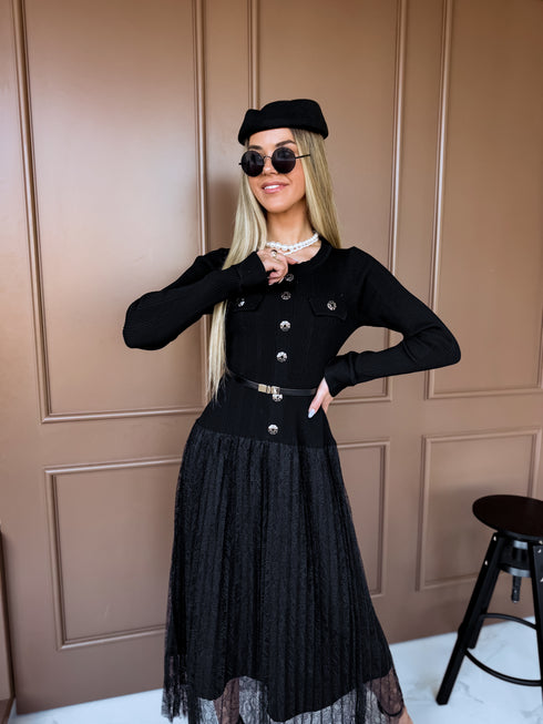 Kleita "RETRO CHIC HYY581" + josta - MELNA