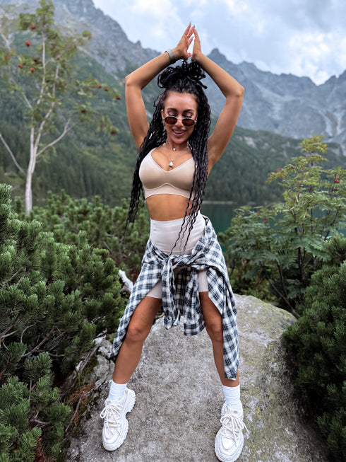 Bezvīļu krūšturis V3621 "PASTEL" - TUMŠI BĒŠS