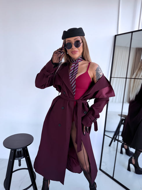 "PARIS CHIC 8017" garais trencis - BORDO