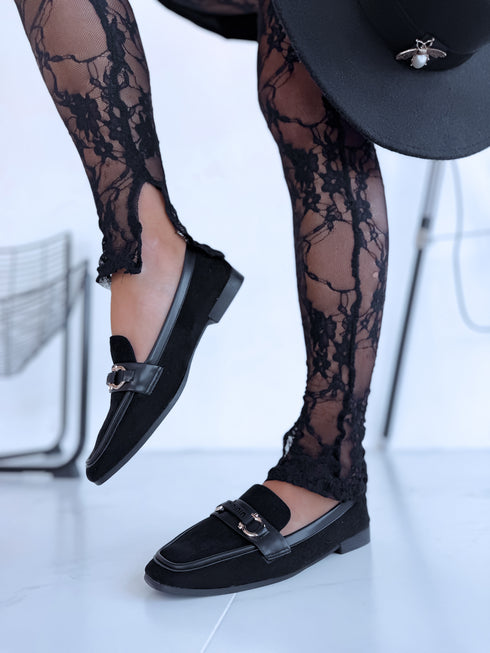 Moccasins "WAKE UP 515" - black