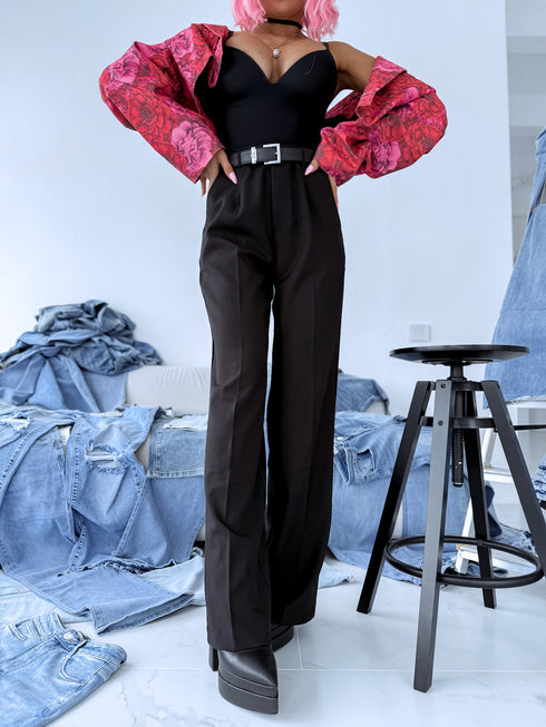 Classic BLACK fabric trousers "SEASON HIT" VS02 PRE-ORDER