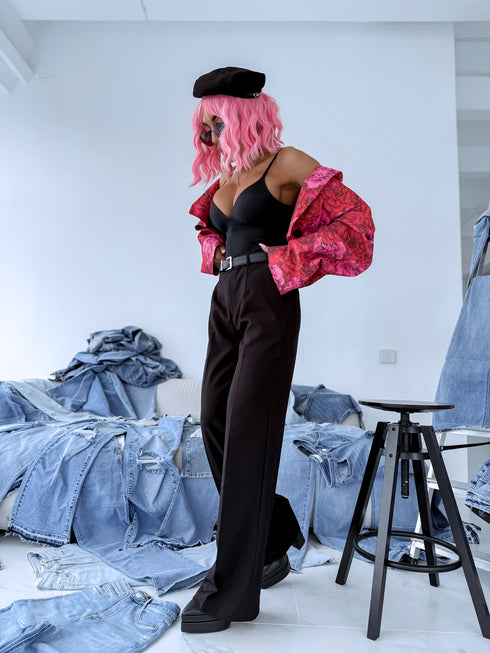 Classic BLACK fabric trousers "SEASON HIT" VS02 PRE-ORDER