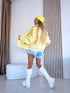 Faux Leather Jacket "GRAVITY" S-6212 - YELLOW PRE-ORDER