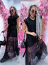 "MOONLIGHT VINTAGE" dress + belt - BLACK