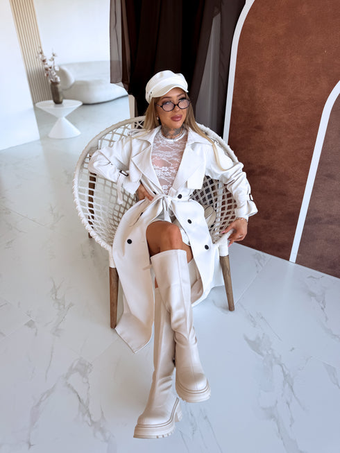 "PARIS CHIC 8017" garais trencis - ŠVIESI SMĖLIO SPALVA