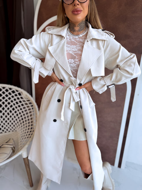 "PARIS CHIC 8017" garais trencis - ŠVIESI SMĖLIO SPALVA