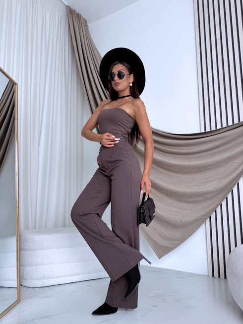 Crop tops "TRIFLE 3553" - choco