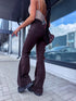 FLARED džinsa bikses "PURE CHOCO" S009-131