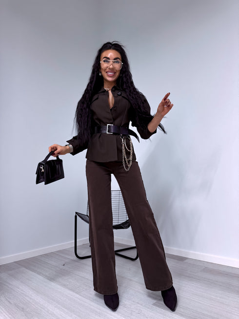 "DETROIT DJ2405-16" jeans - CHOCO PRE-ORDER