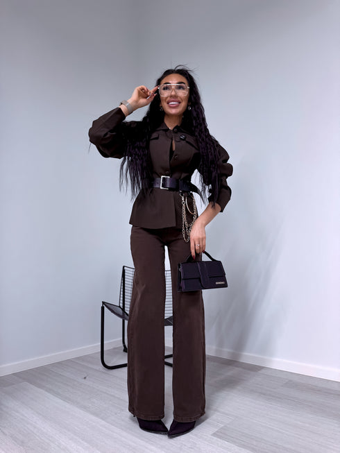 "DETROIT DJ2405-16" jeans - CHOCO PRE-ORDER