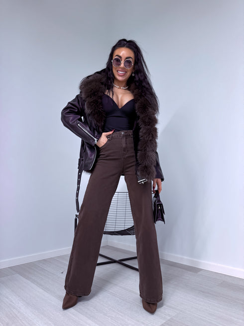 "DETROIT DJ2405-16" jeans - CHOCO PRE-ORDER