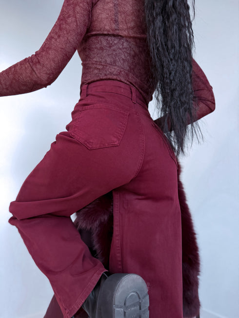 Джинсы "DETROIT DJ2405-15" - БОРДОВЫЕ