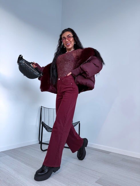 Джинсы "DETROIT DJ2405-15" - БОРДОВЫЕ