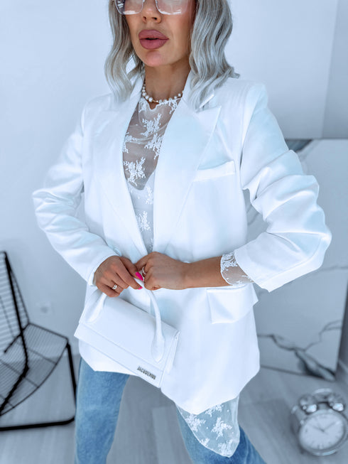 ONE SIZE jacket "LAST KISS" 2412 - WHITE